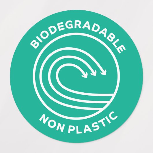 Sticker Biodégradable / Non Plastique Pour Emballa (Design 2)