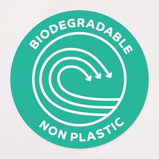 Sticker Biodégradable / Non Plastique Pour Emballa (Design 1)