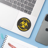 Sticker Biohazard icon (Ordinateur portable avec iPhone)