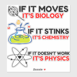 STICKER BIOLOGIE SCIENTIFIQUE CHIMIE PHYSIQUE