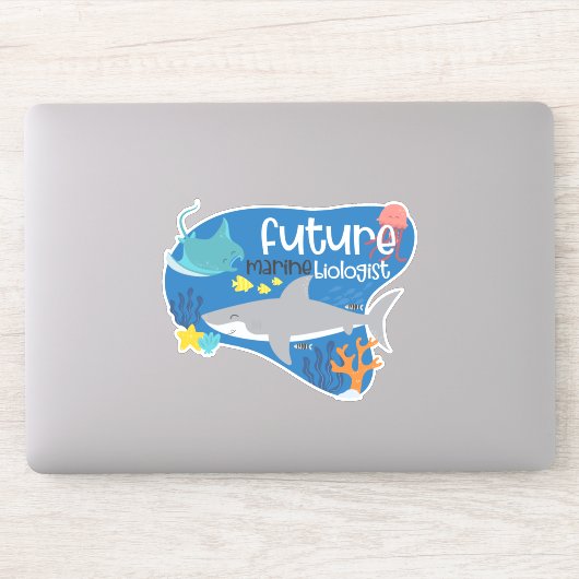 Sticker Biologiste marin futur (Ordinateur)