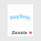 Sticker Bip Bop | Citation drôle bleue Phrase (Feuille)