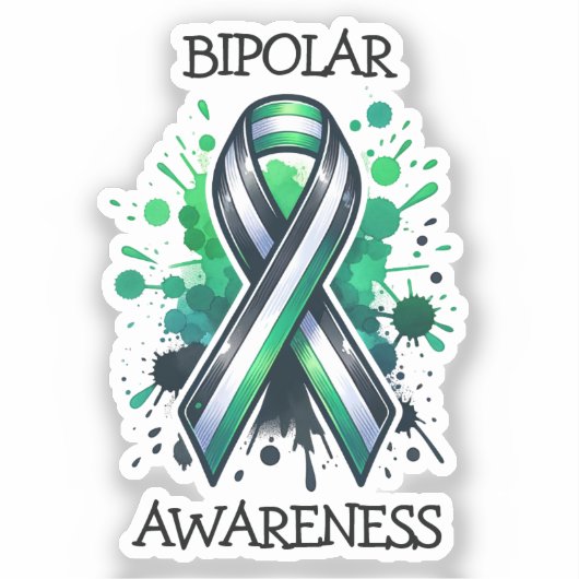 Sticker Bipolar Awareness Ribbon (Recto)