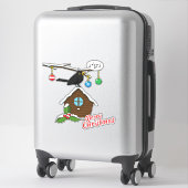 Sticker Bird House Joyeux Noël (Sur valise)