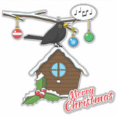 Sticker Bird House Joyeux Noël (Devant)