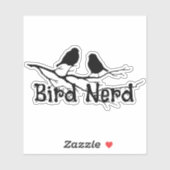 Sticker Bird Nerd Fun Bird Watcher Birding (Feuille)