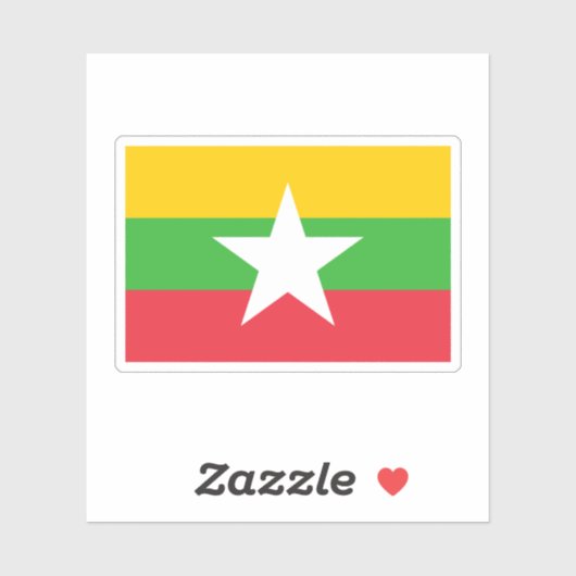 Sticker Birmanie (1989) (Feuille)