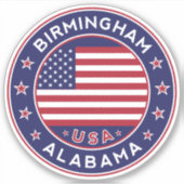 Sticker Birmingham Alabama, Birmingham (Devant)