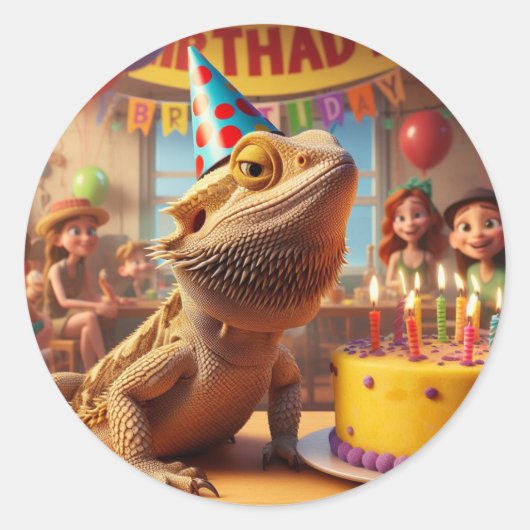 Sticker Birthday Beardie (Devant)