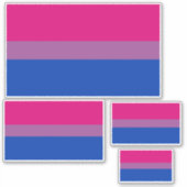 Sticker Bisexual Fierté Drapeau collants découpés pack (Devant)