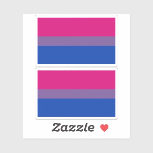 Sticker Bisexual pride (Feuille)