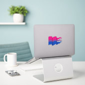 Sticker Bisexual pride (Ordinateur portable sur le bureau)