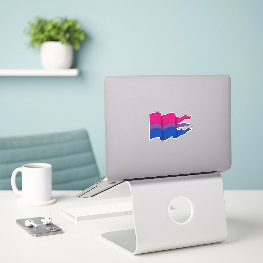 Sticker Bisexual pride (Ordinateur portable sur le bureau)