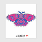 Sticker Bisexual Pride Moth (Feuille)