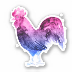 Sticker Bisexual Pride Rooster