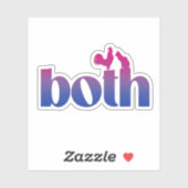 Sticker Bisexuel Les Deux (Feuille)