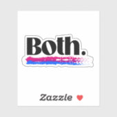 Sticker Bisexuel Les Deux (Feuille)