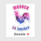 Sticker Bisexuel Menace (Feuille)
