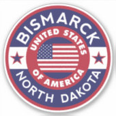 Sticker BISMARCK, Dakota du Nord (Devant)