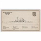 Sticker Bismarck - Plan directeur du Bataillon SD (Devant)