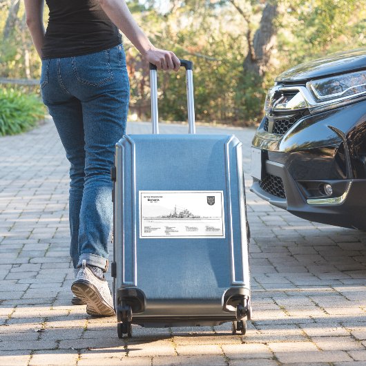 Sticker Bismarck - Plan du plan de bataille BD (Valise Insitu)