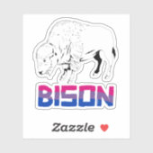 Sticker Bison bisexuel (Feuille)