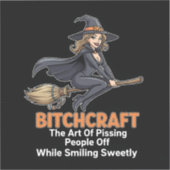 Sticker "BITCHCRAFT" en vinyle coupé (Recto)