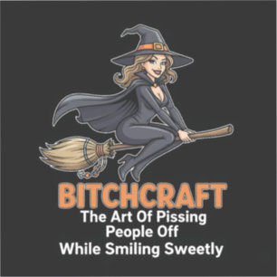 Sticker "BITCHCRAFT" en vinyle coupé