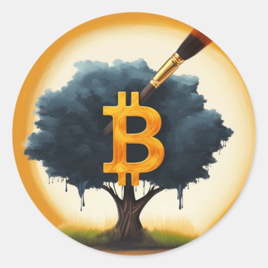 Sticker Bitcoin Art Tree (Devant)
