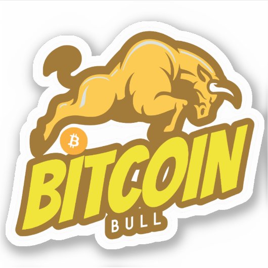 Sticker Bitcoin Bull run - Btc Crypto (Devant)