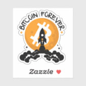 Sticker Bitcoin pour toujours (Feuille)