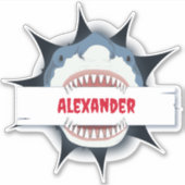 Sticker Bite de requin personnalisée (Devant)