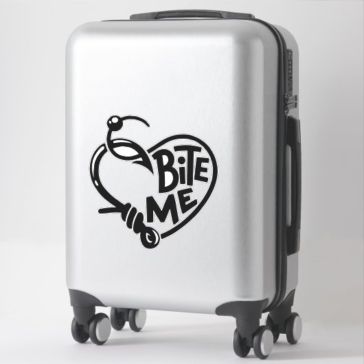 Sticker Bite Me Auto Decal (Sur valise)