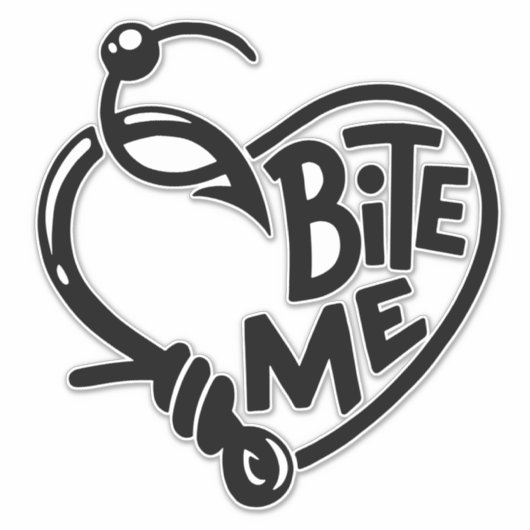 Sticker Bite Me Auto Decal (Devant)