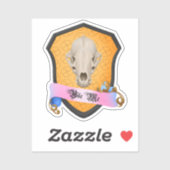 Sticker Bite Me Badger Crâne (Feuille)