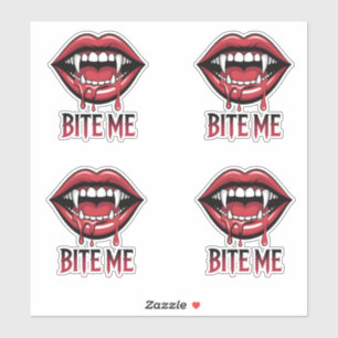 Sticker Bite Me Vampire Mouth