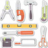 Sticker Bitraf - klistremerkeark verktøy (Devant)