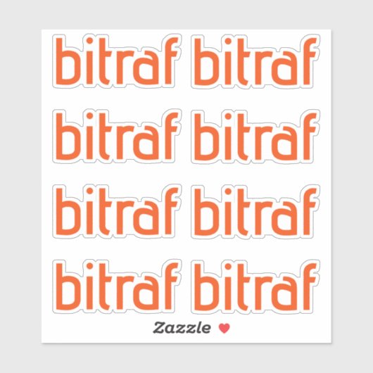 Sticker Bitraf - logo enkel klistremerker (Feuille)