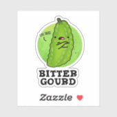 Sticker Bitter Gourd Funny Veggie Pun (Feuille)