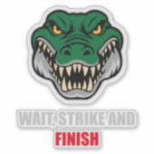 Sticker BJJ Crocodile Submission Quote (Devant)