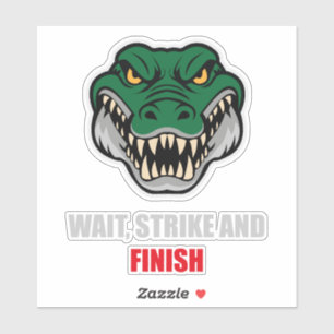 Sticker BJJ Crocodile Submission Quote