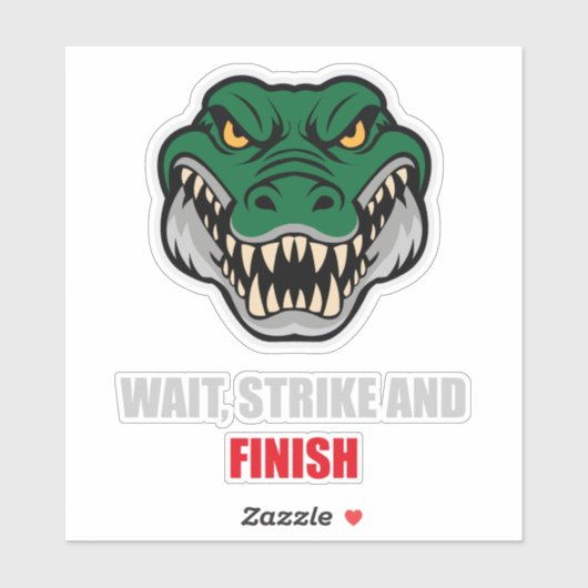 Sticker BJJ Crocodile Submission Quote (Feuille)