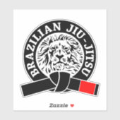 Sticker BJJ - Emblème Lion Jiu-Jitsu du Brésil (Feuille)