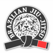 Sticker BJJ - Emblème Lion Jiu-Jitsu du Brésil (Devant)