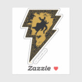 Sticker Black Adam Distressed Lightning Bolt Graphic (Feuille)