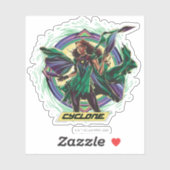 Sticker Black Adam | Graphique de caractères de cyclone (Feuille)