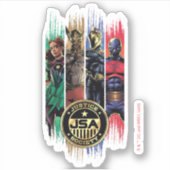 Sticker Black Adam Justice Society Héros en bandes (Devant)