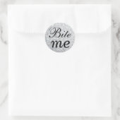 Sticker Black and Silver Bite Me (Sac)