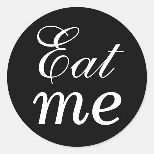 Sticker Black and White Eat Me (Devant)