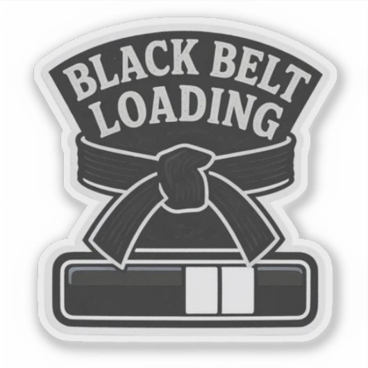 Sticker Black Belt Loading... (Devant)